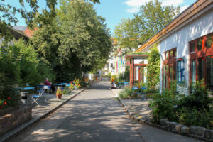 View of the main access from the UfaFabrik in Berlin